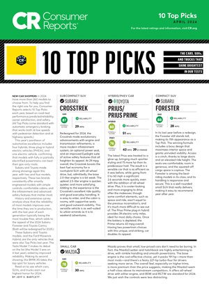Consumer Reports 10 Top Picks | Subaru City of Milwaukee in Milwaukee WI